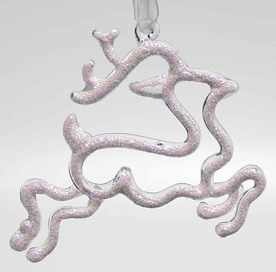 Winter Whisper Glass Deer Ornament - No Box by Roman-1