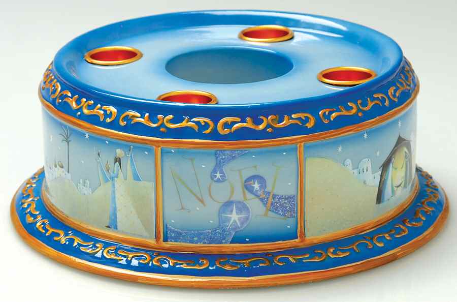 Winter Whisper Advent Ring Candleholder - Boxed by Roman-1