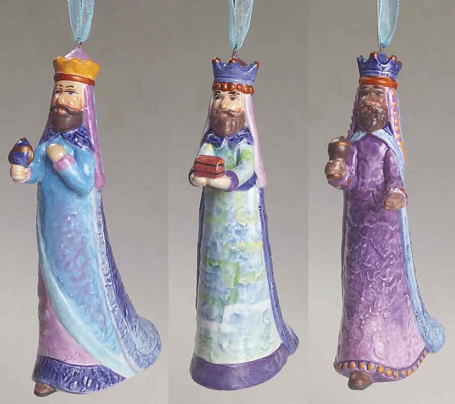 Winter Whisper Three Kings Ornament Set - No Box by Roman-1