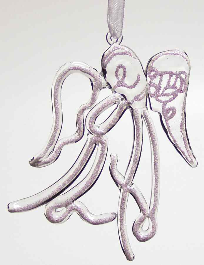 Winter Whisper Angel W/ Lyre-Glass - No Box by Roman-1