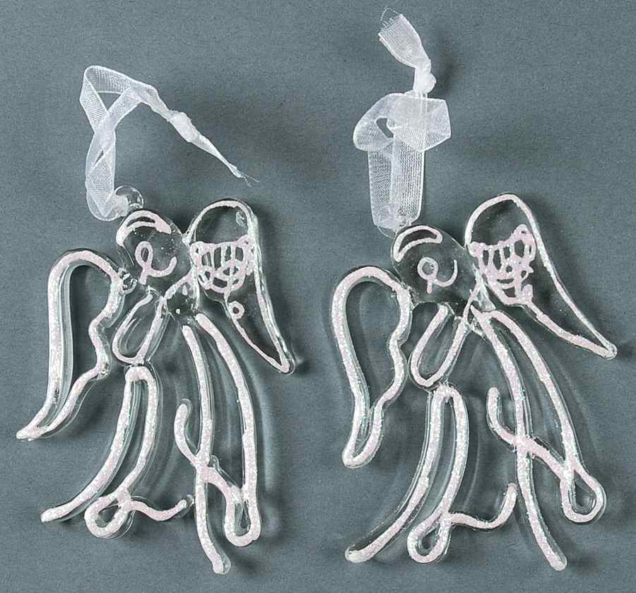 Winter Whisper Angel W/ Lyre (Set Of 2) - Set Of 2 by Roman-1