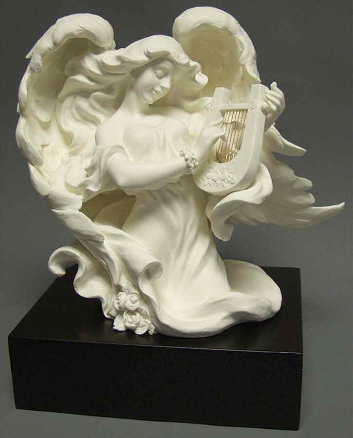 Allegro Collection Angel With Harp With Base - No Box by Roman-1