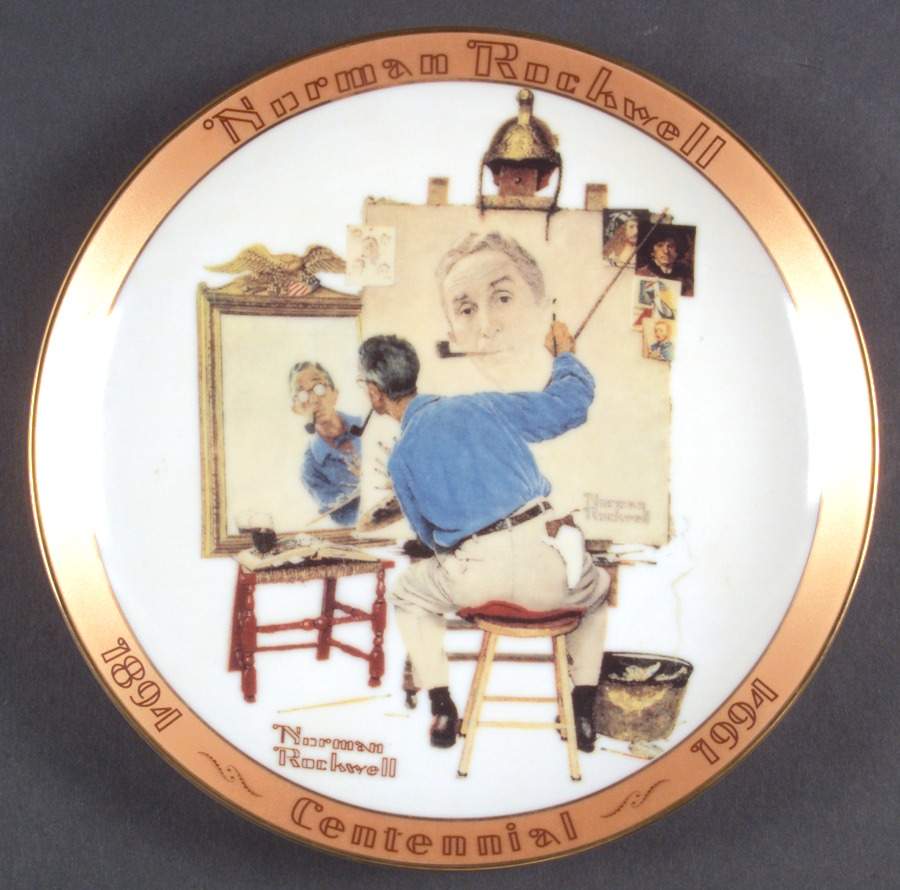 Rockwell Commemorative Stamps Triple Self Portrait - No Box by Rockwell Society-1