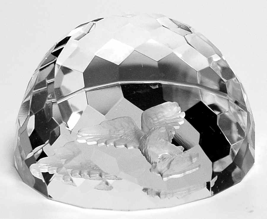 Crystalle Patriotic Eagle Large Paperweight - No Box by Roman-1