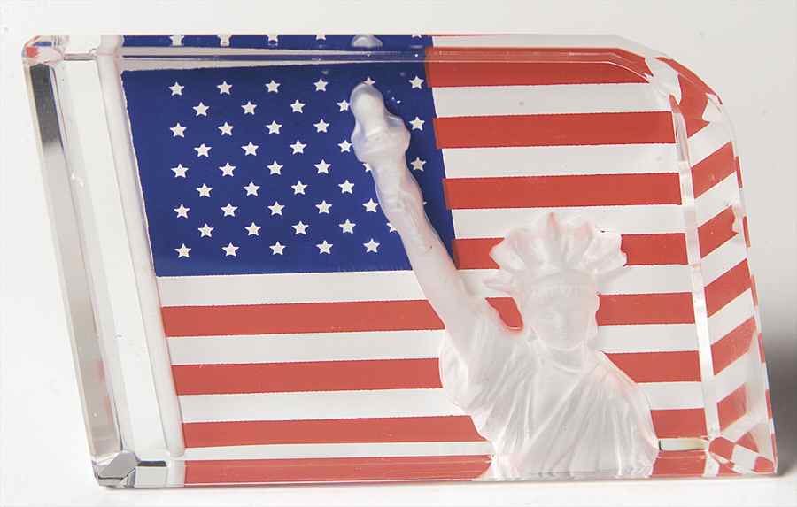 Crystalle Patriotic American Flag With Liberty  - No Box by Roman-1