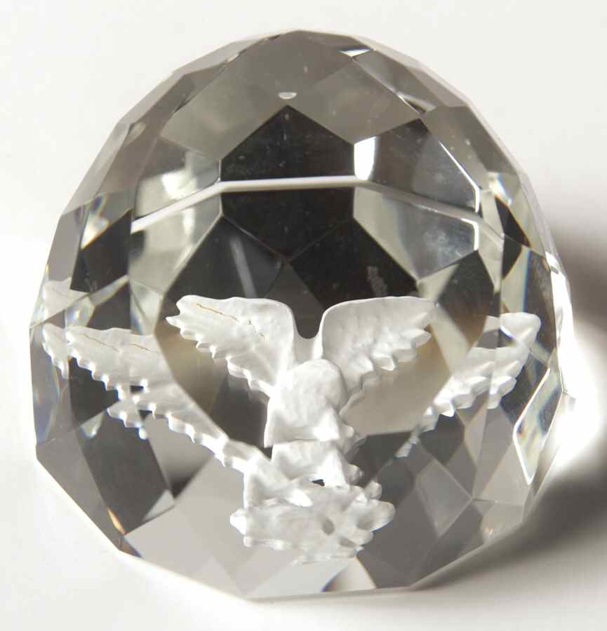 Crystalle Patriotic Eagle Oval Paperweight - No Box by Roman-1