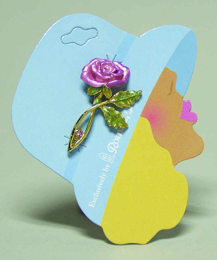 Bloomin Bonnets-Lapel Pins Rose - No Box by Roman-1
