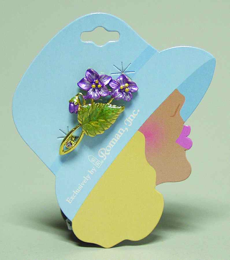 Bloomin Bonnets-Lapel Pins Violet - No Box by Roman-1