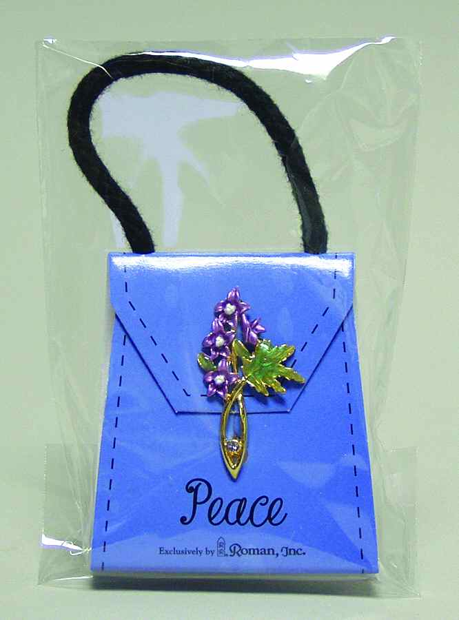 Pocketbook Posies Lapel Pin Larkspur - No Box by Roman-1