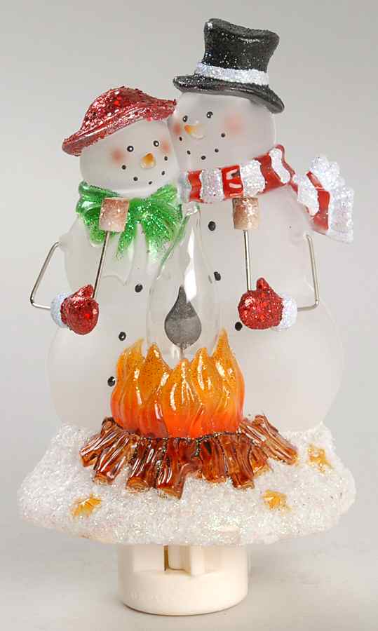 Roman Lights Night Light Snowman Couple Night Light - Boxed by Roman-1