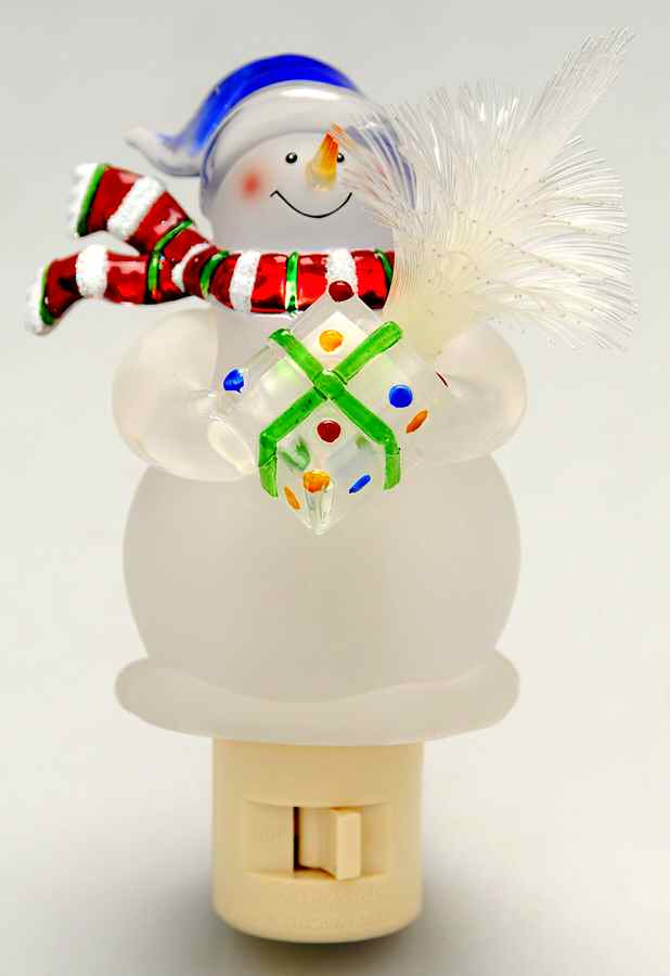 Roman Lights Night Light Snowman-Fiber Optic - Boxed by Roman-1