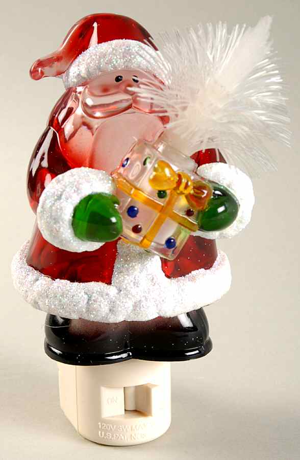 Roman Lights Night Light Santa-Fiber Optic - No Box by Roman-1