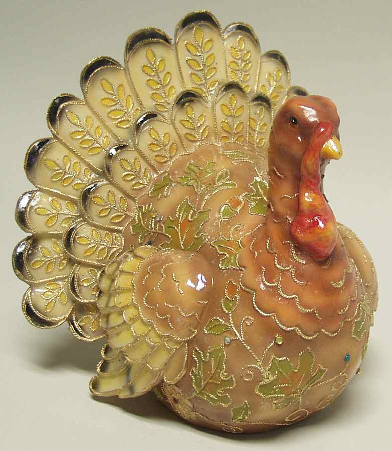 Cloisonne Collection Turkey Figure - Boxed by Roman-1