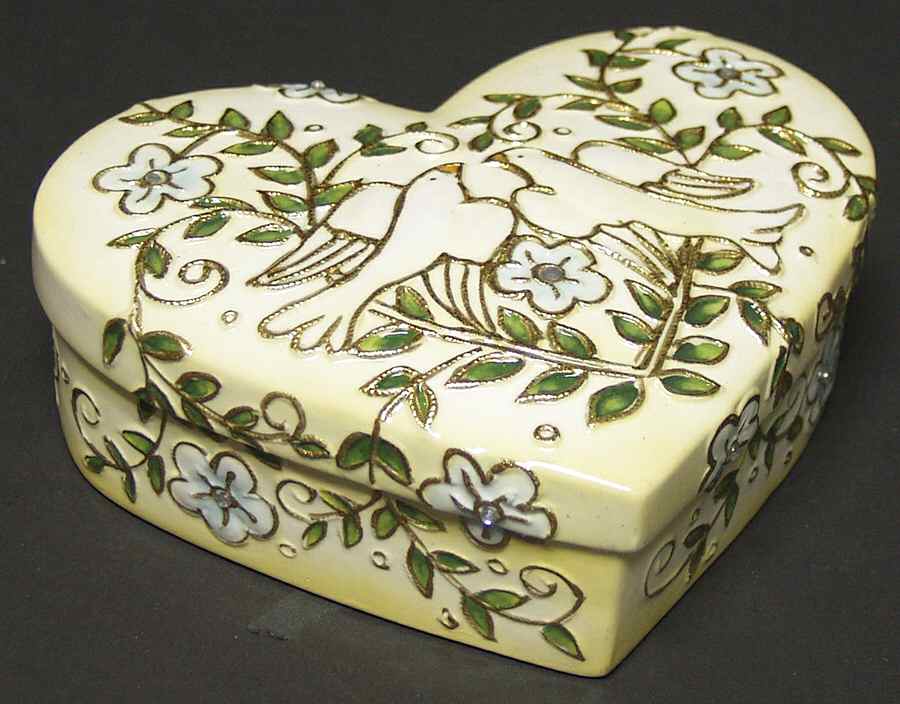Cloisonne Collection Musical-Heart Box There Is Love - Boxed by Roman-1
