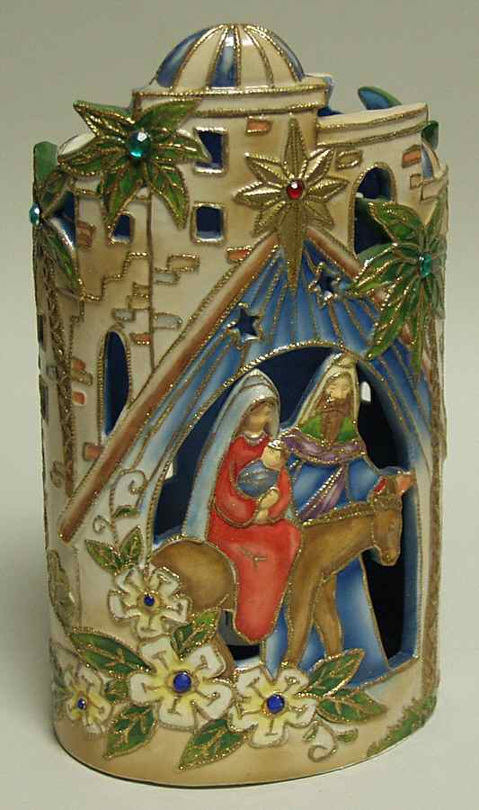 Cloisonne Collection Flight Into Egypt Tea Lite Holder - Boxed by Roman-1