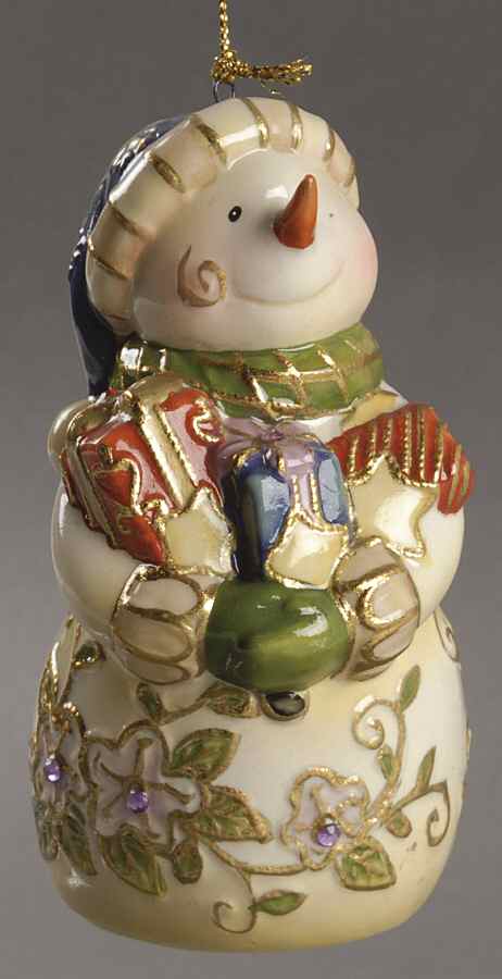 Cloisonne Collection Snowman With Presents Ornament - No Box by Roman-1
