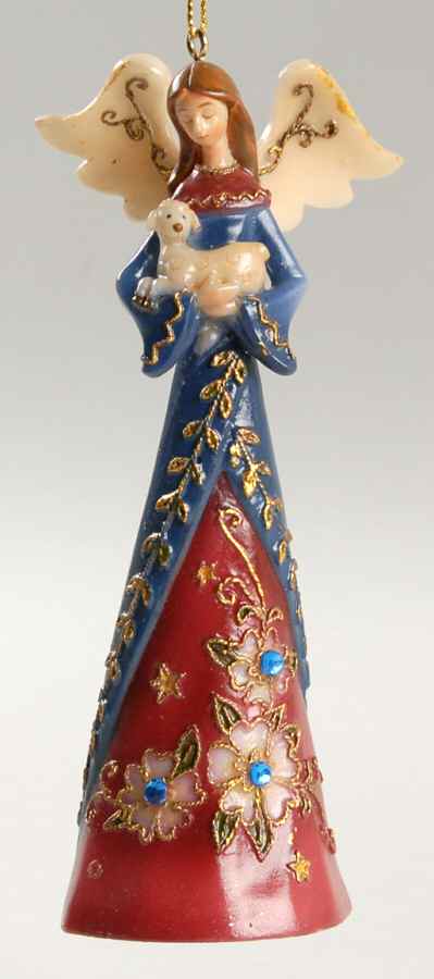 Cloisonne Collection Angel With Lamb Ornament - No Box by Roman-1