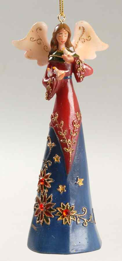 Cloisonne Collection Angel With Doves Ornament - No Box by Roman-1