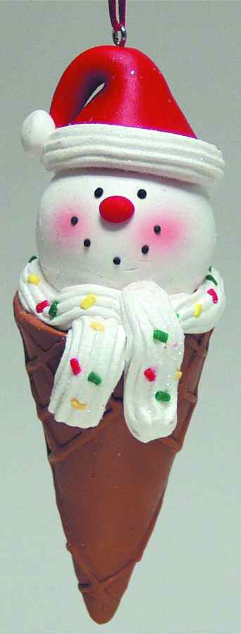 Baker's Dozen Snowman Cone-Santa - No Box by Roman-1