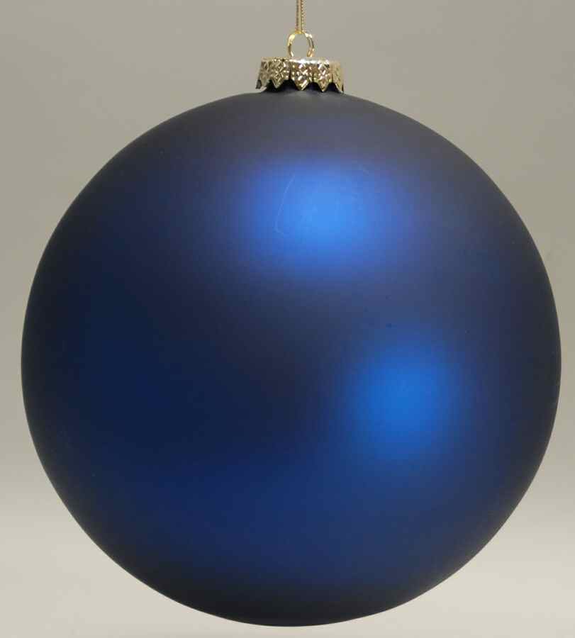 Colorworks-Midnight Blue Mat 7" Ball Ornament - Boxed by Roman-1
