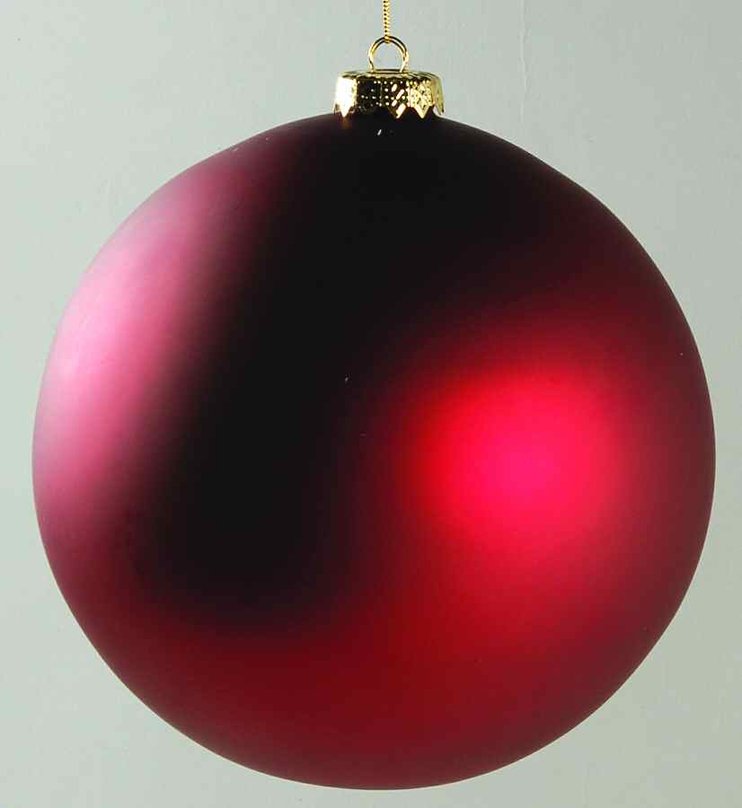Colorworks-Soft Berry Mat 7" Ball Ornament-No Box - No Box by Roman-1
