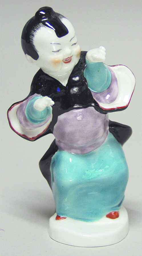 Chinoiserie Children Chinoiserie Girl - With Box by Royal Worcester-1