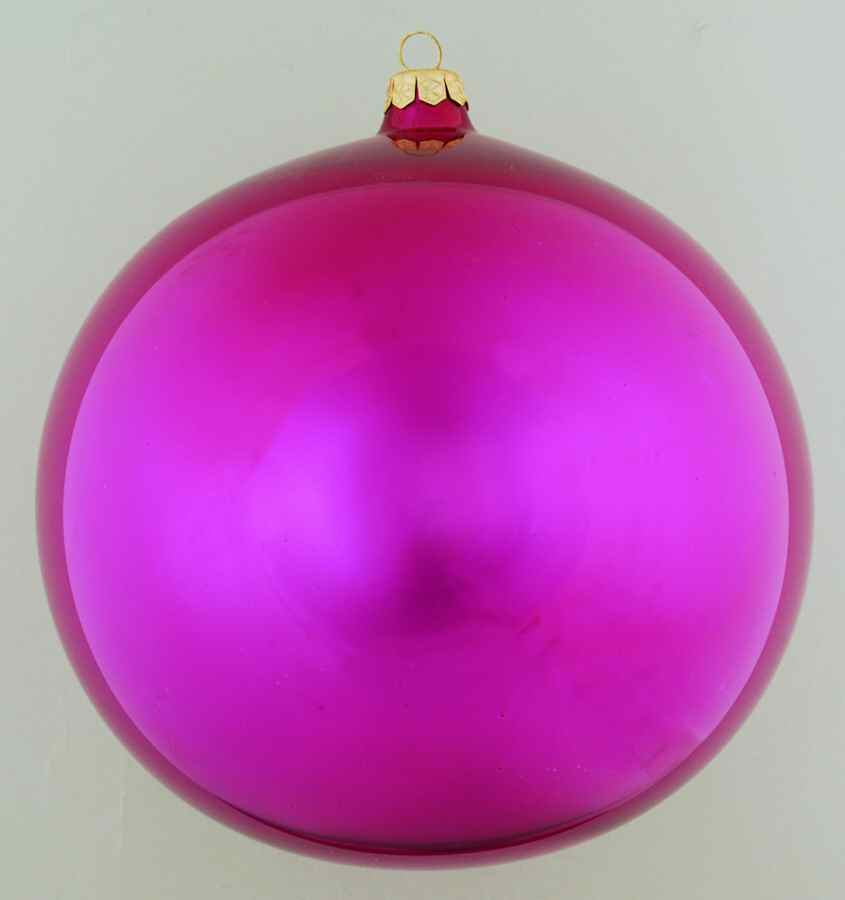 Colorworks-Raspberry Shiny 7" Glass Ball Ornament - With Box by Roman-1