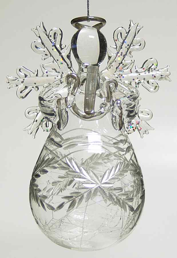 Frosty Shimmers Angel With Harp - No Box by Roman-1