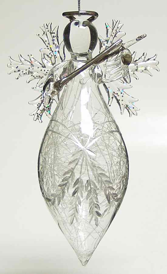 Frosty Shimmers Angel With Violin - Boxed by Roman-1