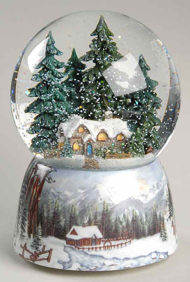 Glitterdomes House-We Wish You A Merry- - No Box by Roman-1