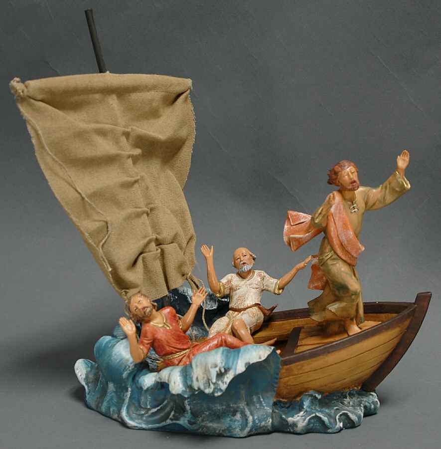 Fontanini Life of Christ Calming The Sea Of Galilee-4 Pc Set - No Box by Roman-1