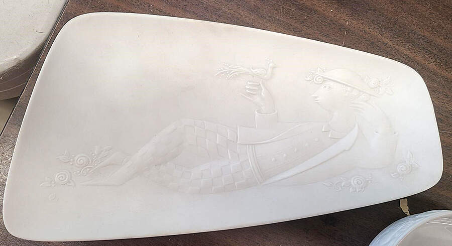 Wiinblad Giftware Embossed Tray - No Box by Rosenthal - Continental-1