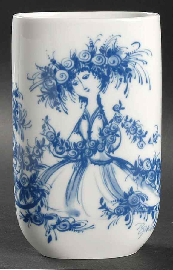 Wiinblad Giftware Blue Maiden Vase - No Box by Rosenthal - Continental-1