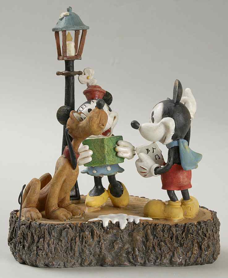 Disney Christmas Figurine Mickey Minnie & Pluto Sing - No Box by Roman-1
