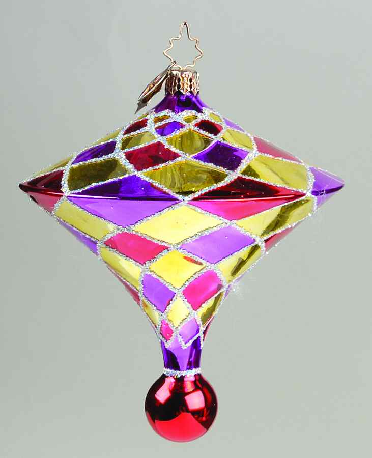 Christopher's Favorite Designs Tiffany Brite Harlequin-Red/Purple/Gold - No Box by Christopher Radko-1
