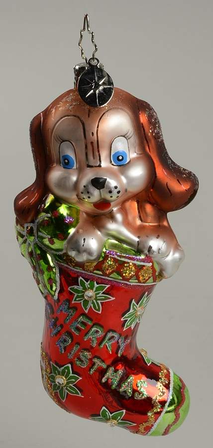 2005 Christopher Radko Ornaments Bow-Wow Surprise-Dog - No Box by Christopher Radko-1