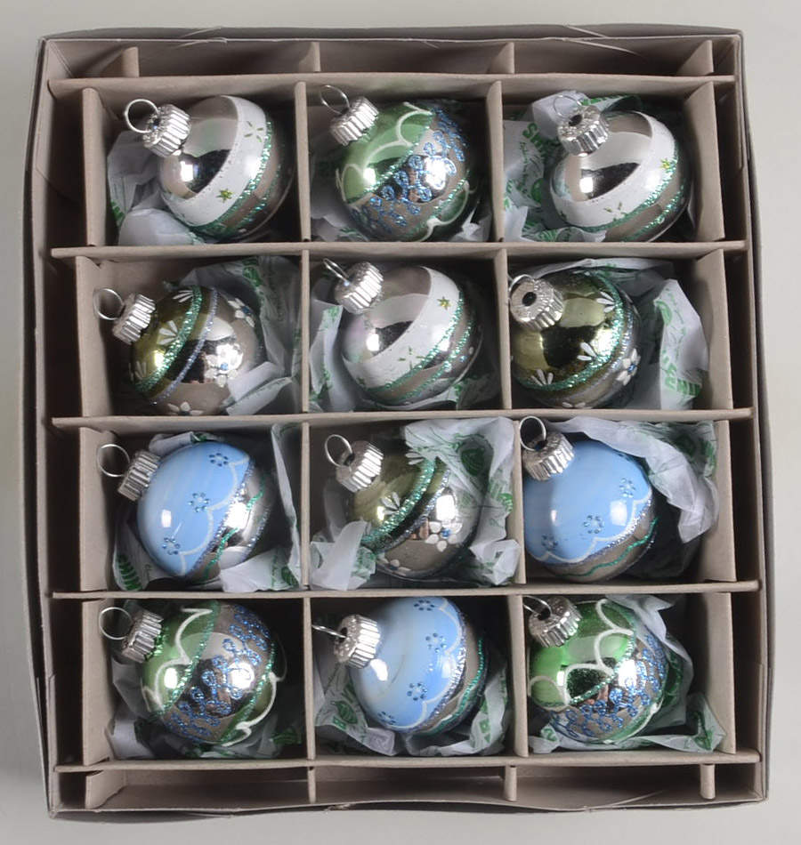 Shiny Brite Easter Floral-Blue/Green - Boxed by Christopher Radko-1