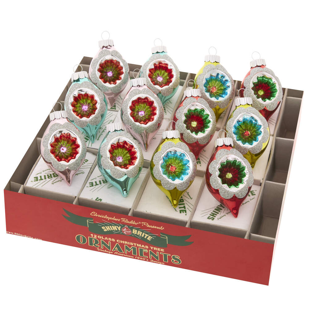 Shiny Brite Ornaments Decorated Reflector Tulips-Festive Fete - Boxed by Christopher Radko-1