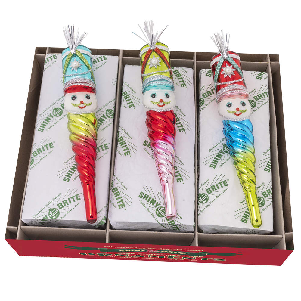 Shiny Brite Ornaments Toy Soldier Icicles Festive Fete - Boxed by Christopher Radko-1