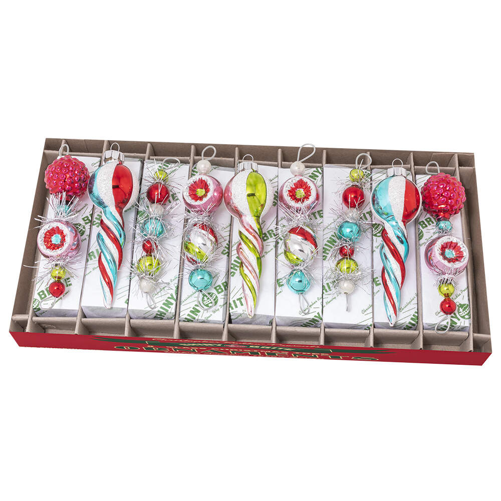 Shiny Brite Ornaments Shape Icicles Festive Fete - Boxed by Christopher Radko-1
