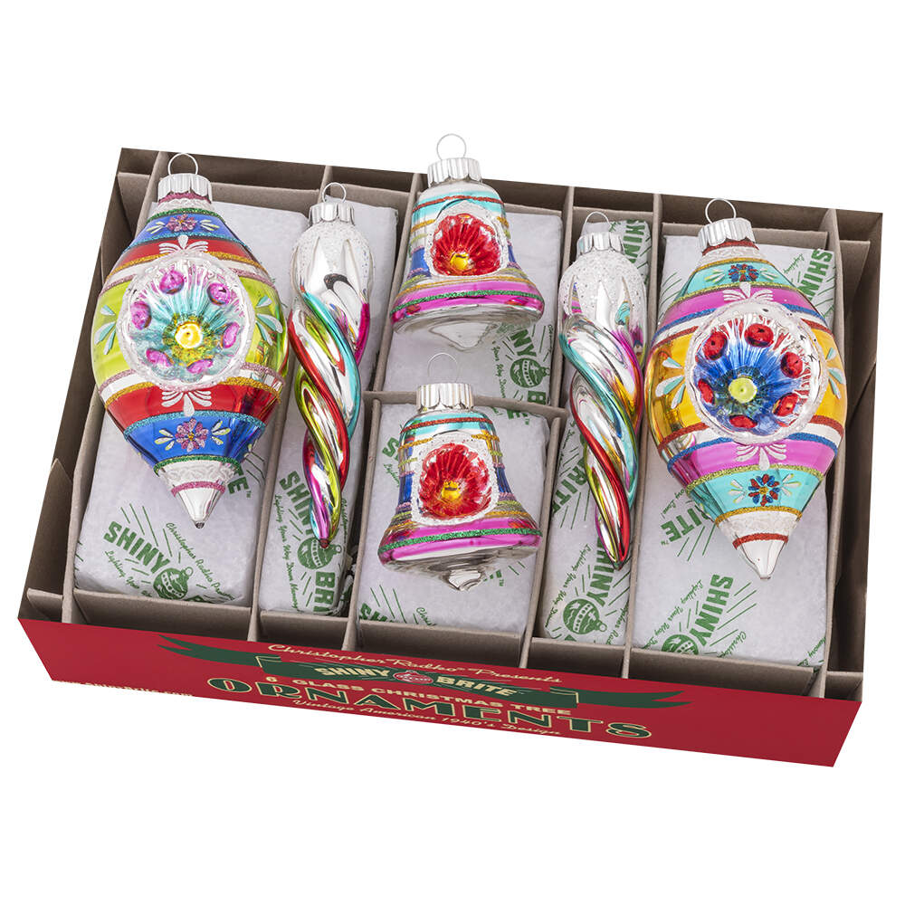 Shiny Brite Ornaments Mixed Shapes &Sizes Christmas Confetti  - Boxed by Christopher Radko-1