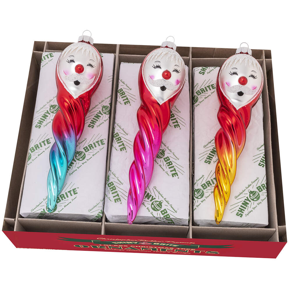 Shiny Brite Ornaments Santa Icicles Christmas Confetti  - Boxed by Christopher Radko-1