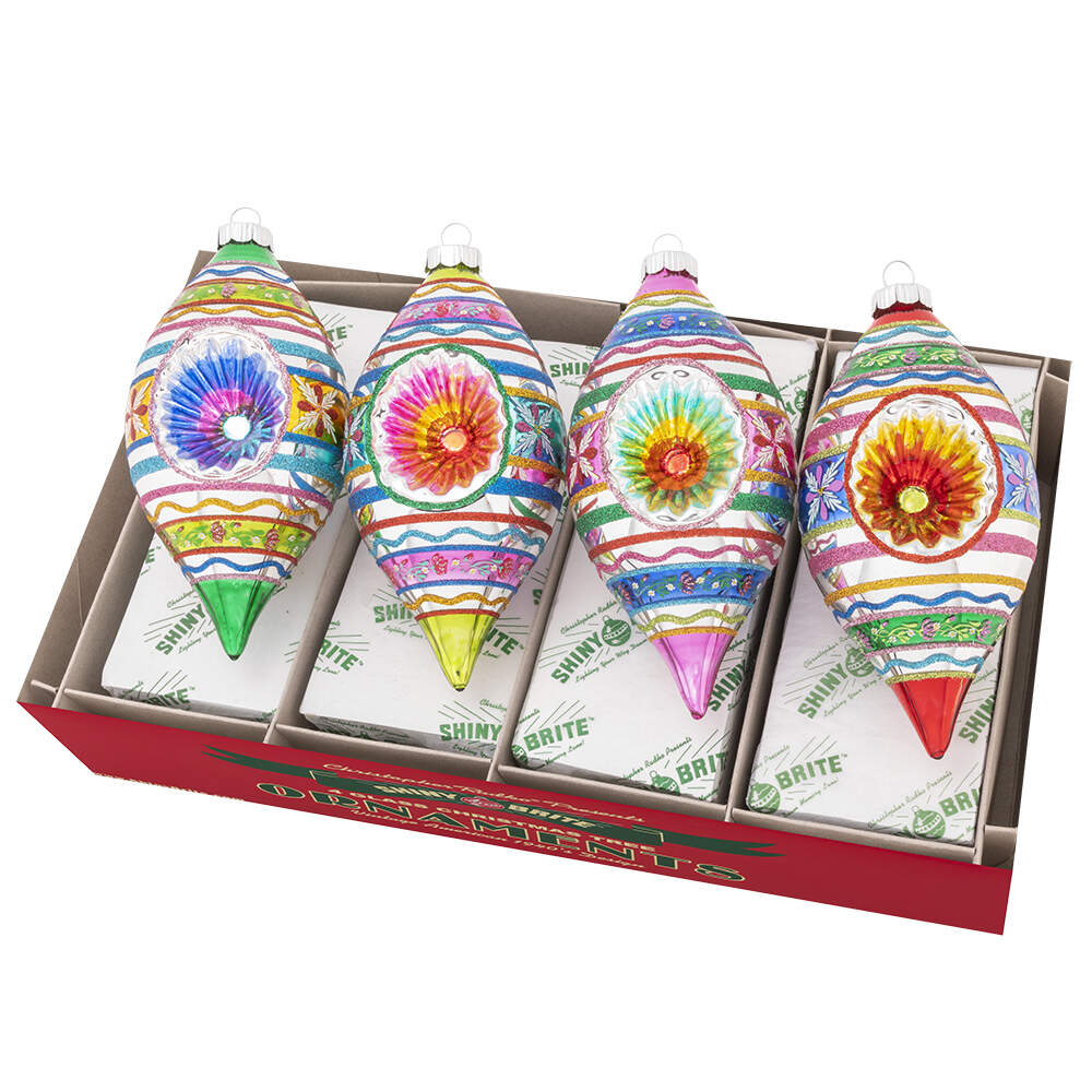 Shiny Brite Ornaments Reflector Tulips Christmas Confetti  - Boxed by Christopher Radko-1