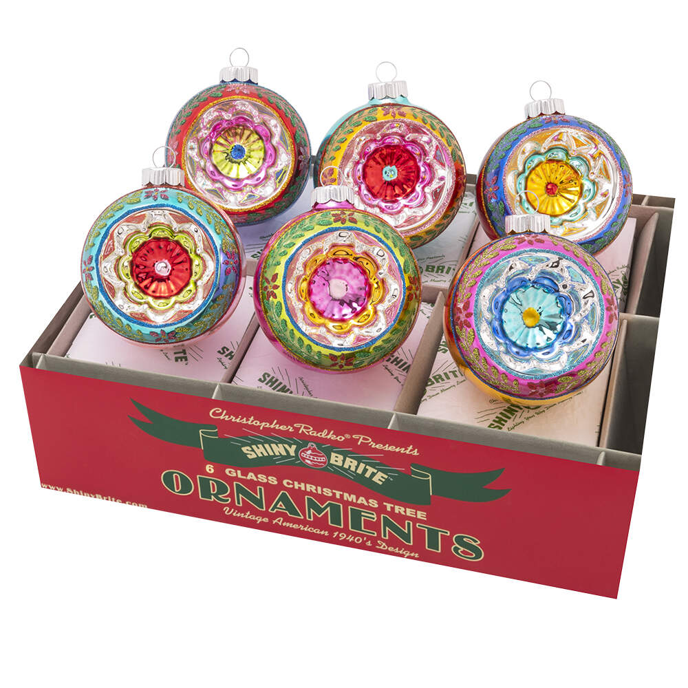 Shiny Brite Ornaments Decorated Reflector Christmas Confetti  - Boxed by Christopher Radko-1