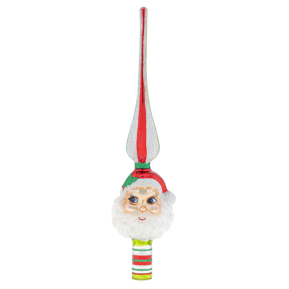 Shiny Brite Ornaments Santa Finial Holiday Splendor - Boxed by Christopher Radko-1