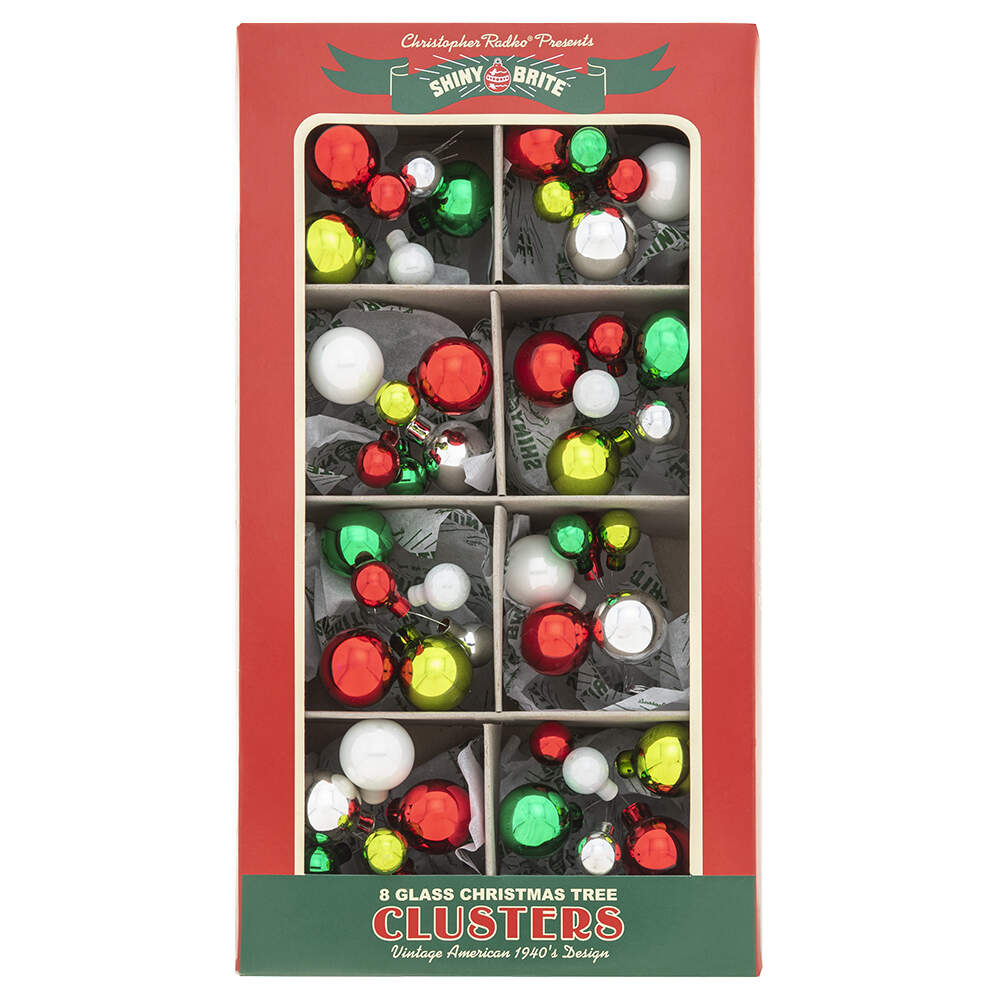 Shiny Brite Ornaments Multicolor Clusters Holiday Splendor - Boxed by Christopher Radko-1