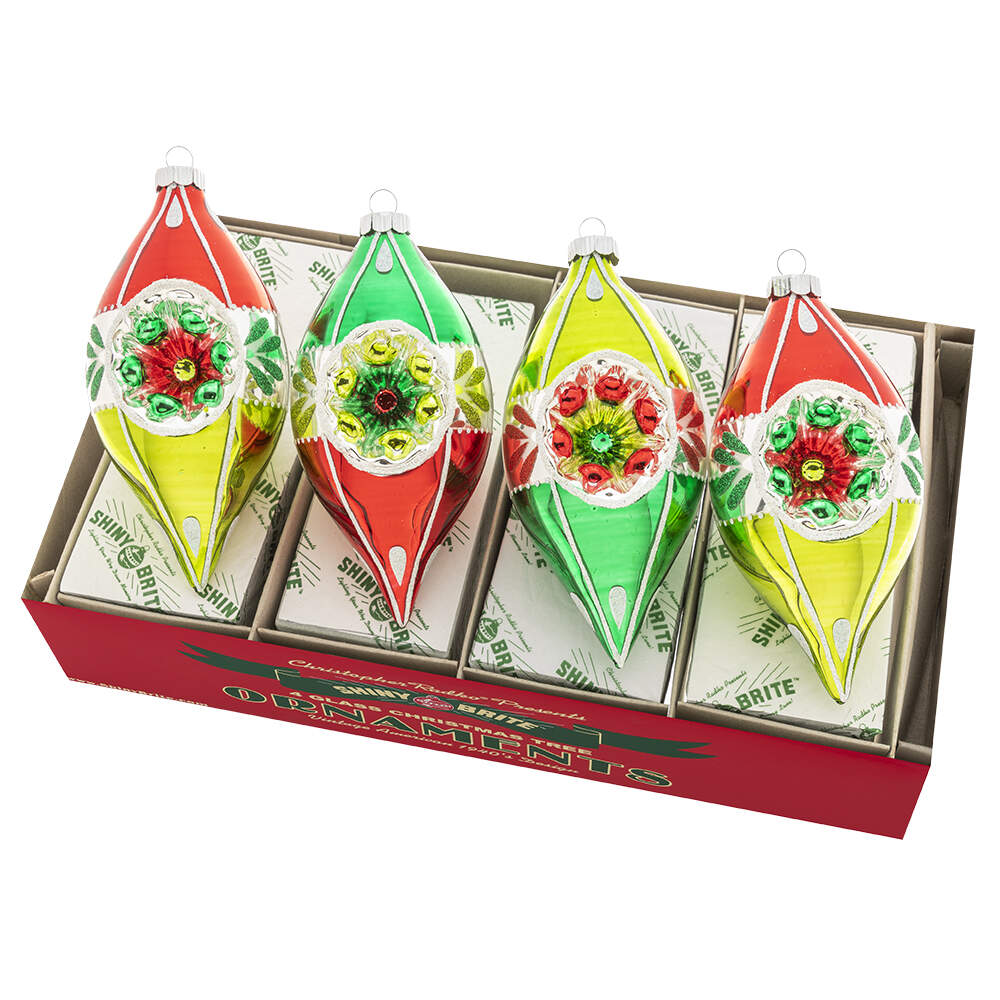 Shiny Brite Ornaments Reflector Tulips Holiday Splendor - Boxed by Christopher Radko-1