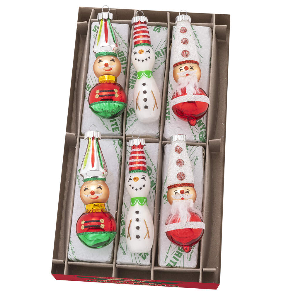 Shiny Brite Ornaments Decorated Figures Peopleholiday Splendor - Boxed by Christopher Radko-1