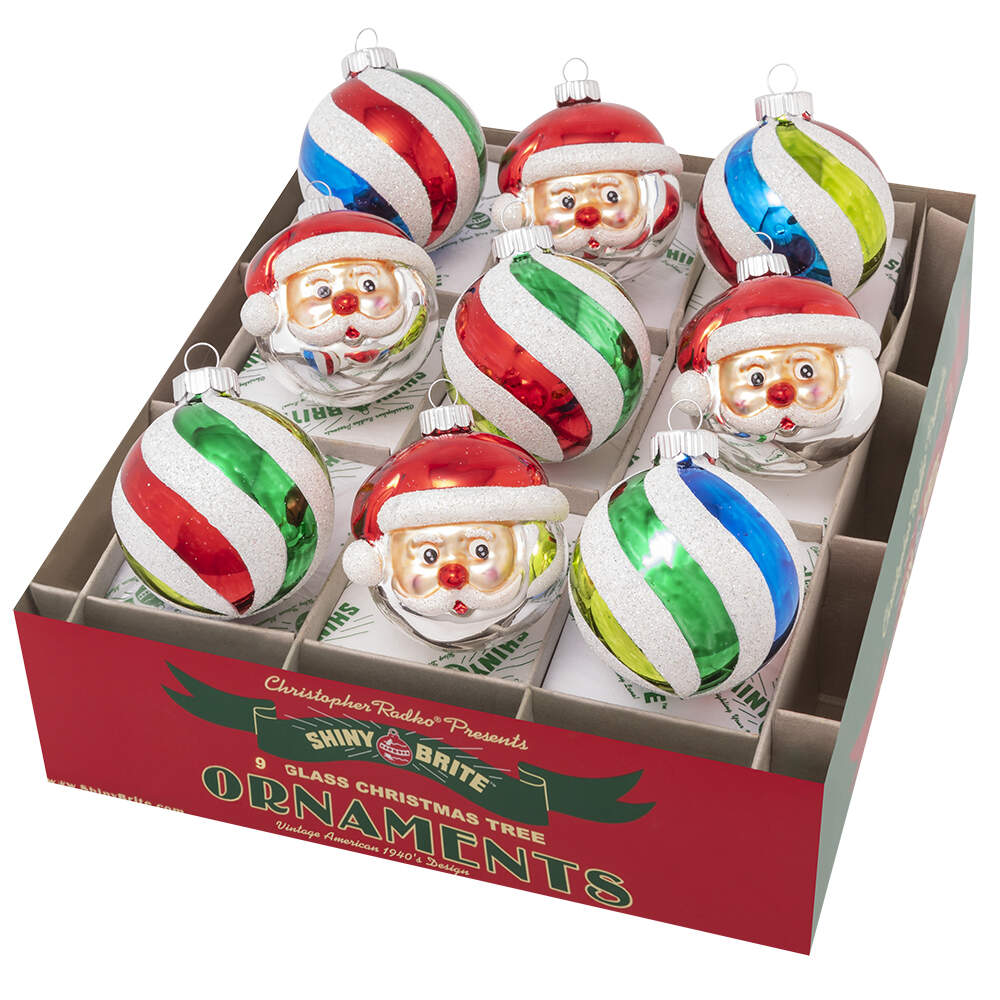 Shiny Brite Ornaments Dec Round & Figure Holiday Splendor - Boxed by Christopher Radko-1