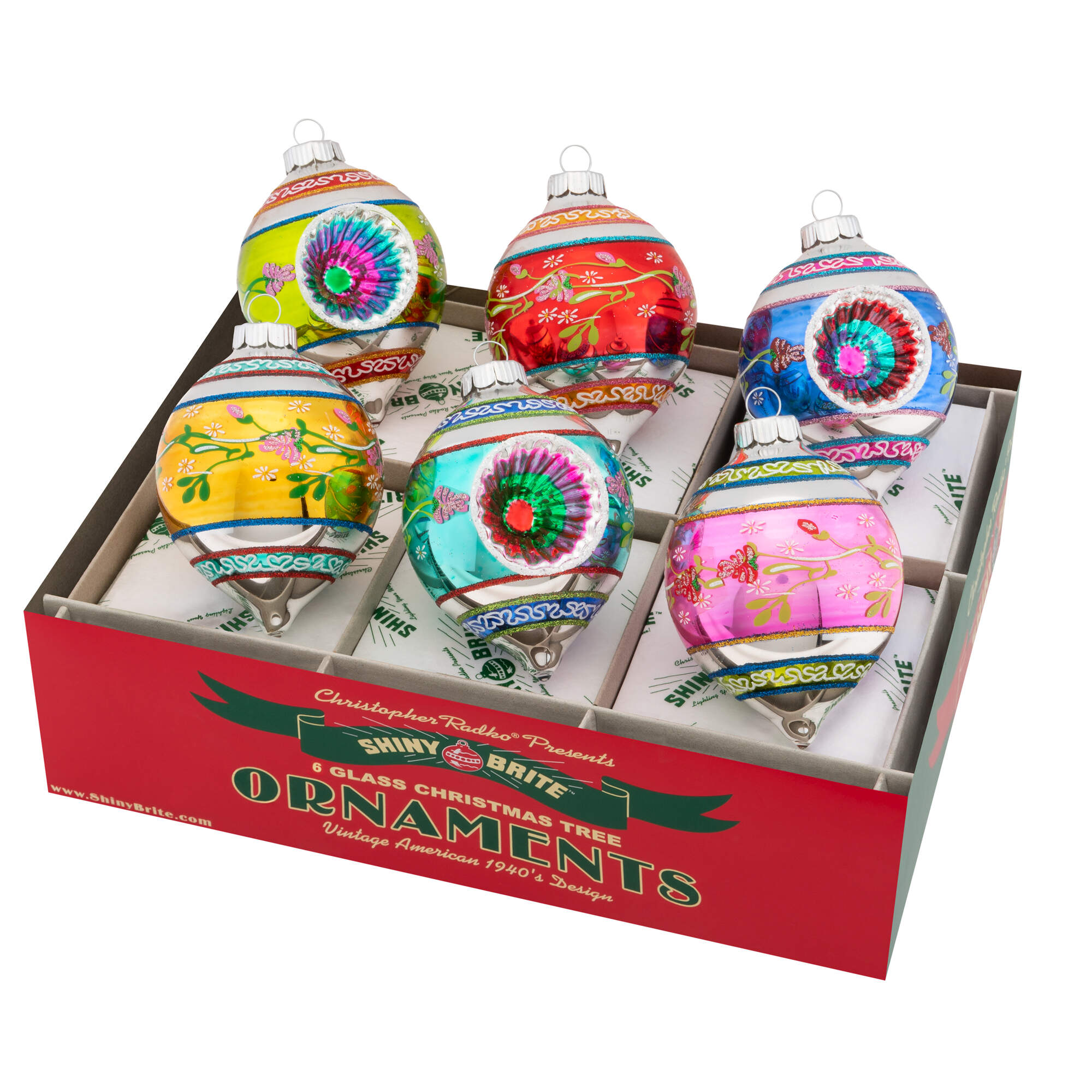 Shiny Brite Ornaments Decorated Reflector Christmas Confetti - Boxed by Christopher Radko-1